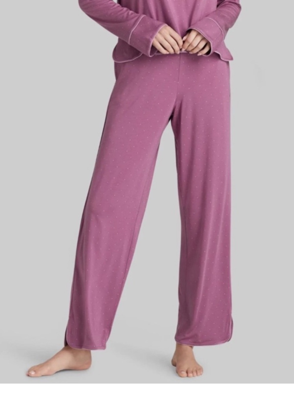 Tommy John Downtime Pajama Pant Putple Polka Dot Large